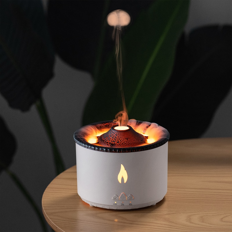 Volcano Flame Aroma Diffuser – Mist, Light & Relaxation
