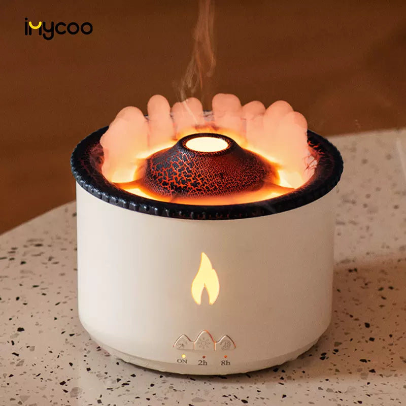 Volcano Flame Aroma Diffuser – Mist, Light & Relaxation
