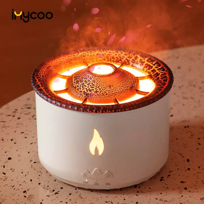Volcano Flame Aroma Diffuser – Mist, Light & Relaxation