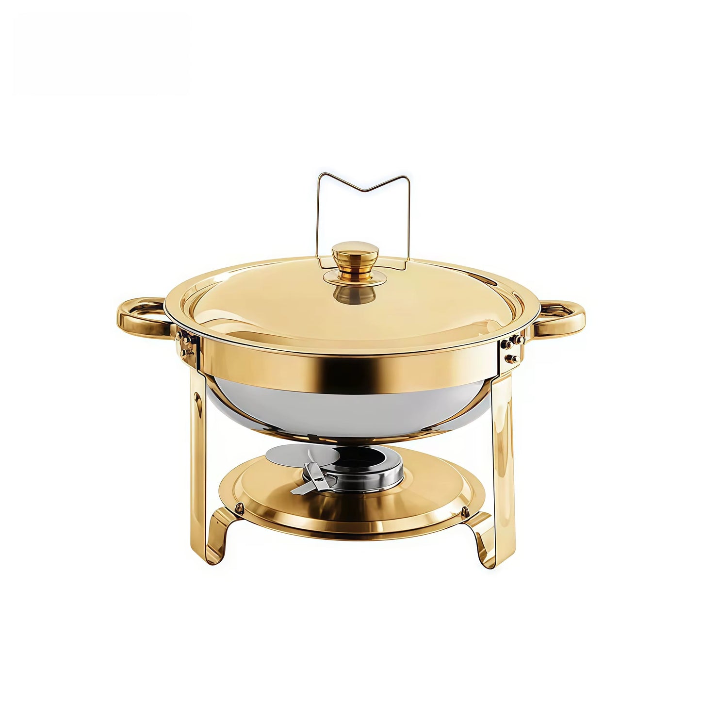 5QT Round Stainless Steel Chafing Dish Buffet Set – Gold & Silver. PRE- ORDERED NOW