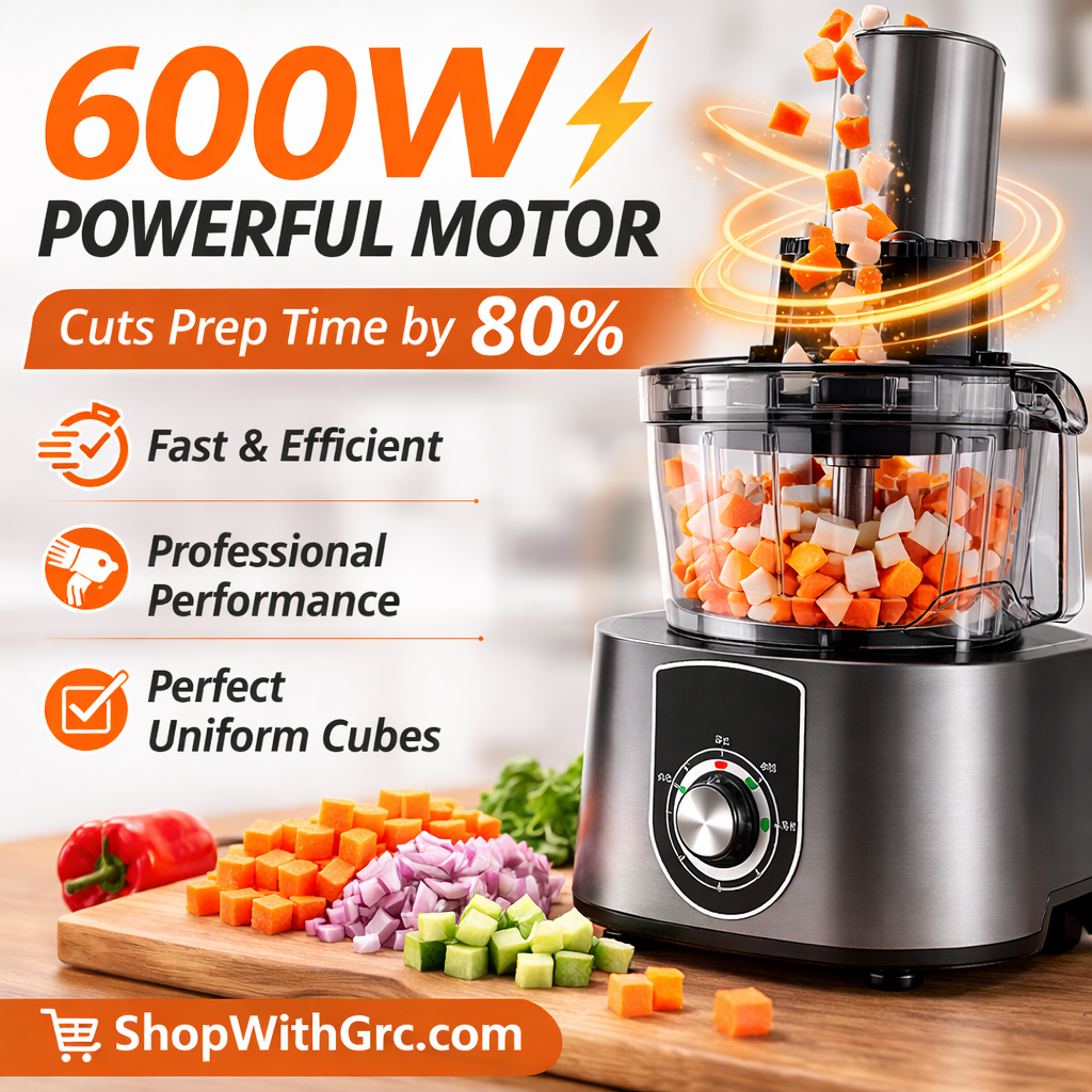 Commercial Electric Vegetable Dicing Machine – 5.0L Multifunction Food Processor 110v. Pre-Order
