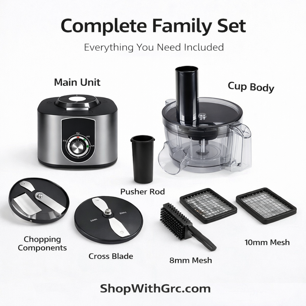 Commercial Electric Vegetable Dicing Machine – 5.0L Multifunction Food Processor 110v. Pre-Order