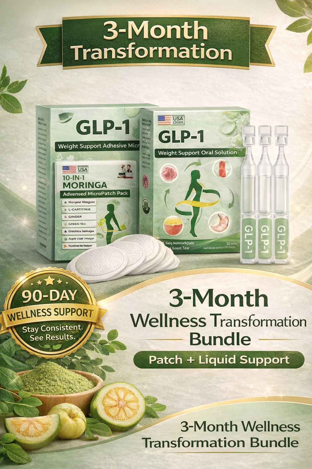 🌿 3-Month Wellness Transformation Bundle (Patch + Liquid Support)