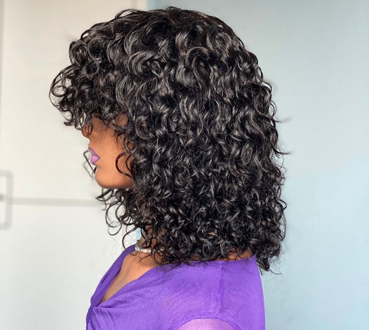 100% Human Hair Water Wave Fringe